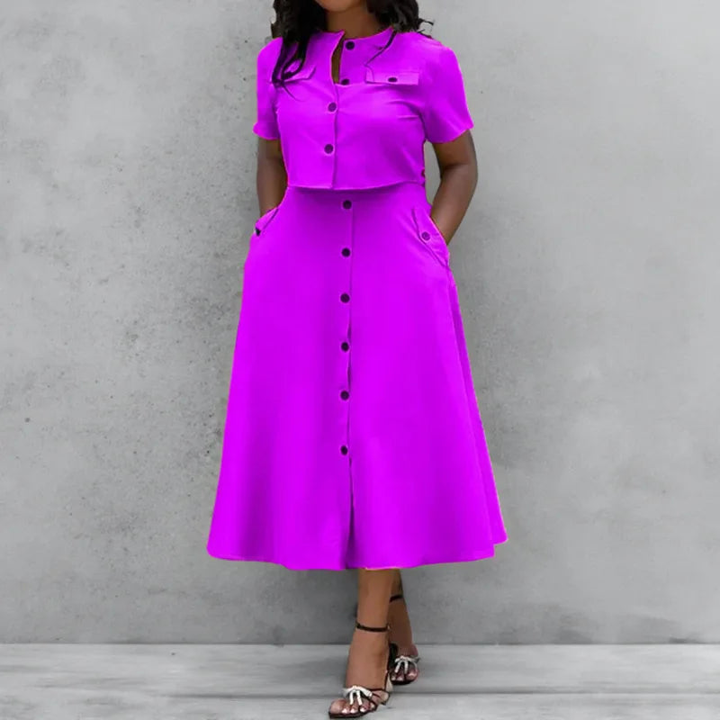 Navarita | Button-Up Skirt & Crop Top Two-Piece Set