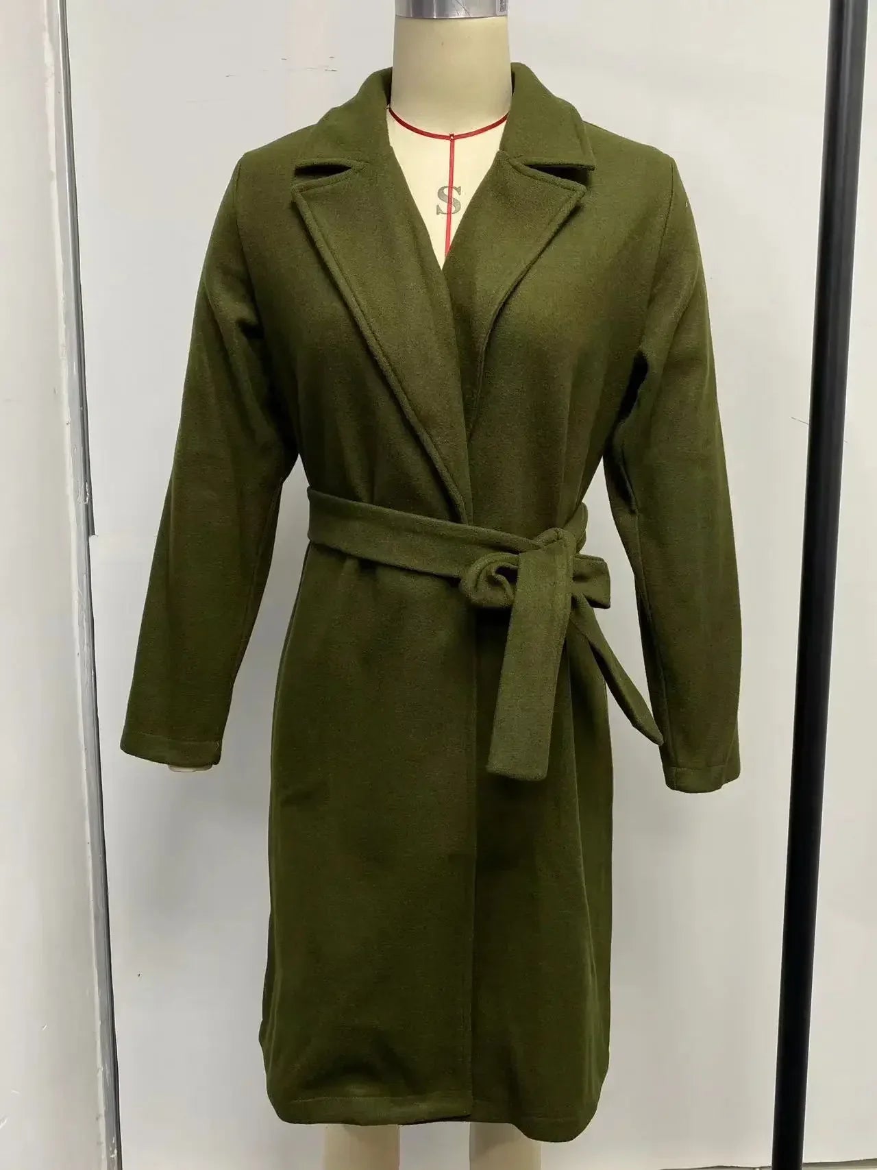 Navarita | Olivia Tie-Belt Woolen Long Coat