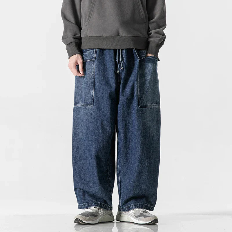 Navarita | Relaxed Fit Washed Denim Pants
