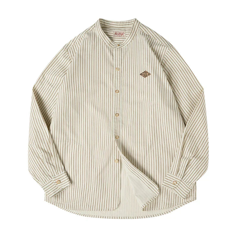 Navarita | Striped Collar Cotton Shirt