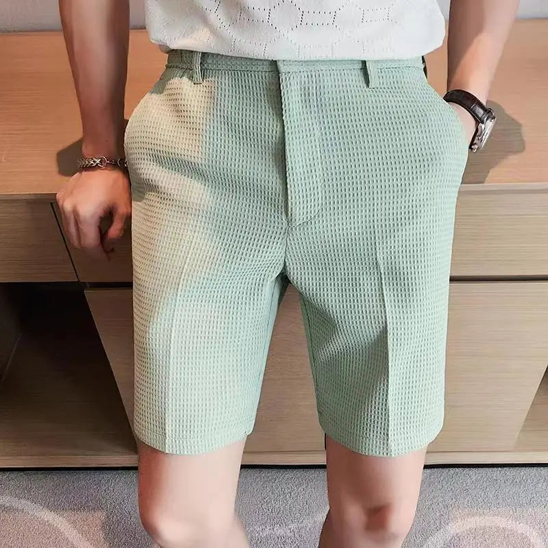 Navarita | Textured Coffee Casual Shorts