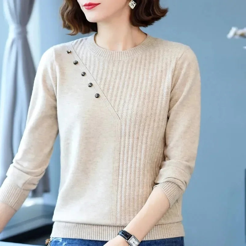 Navarita | Soft Buttoned Detail Knit Sweater