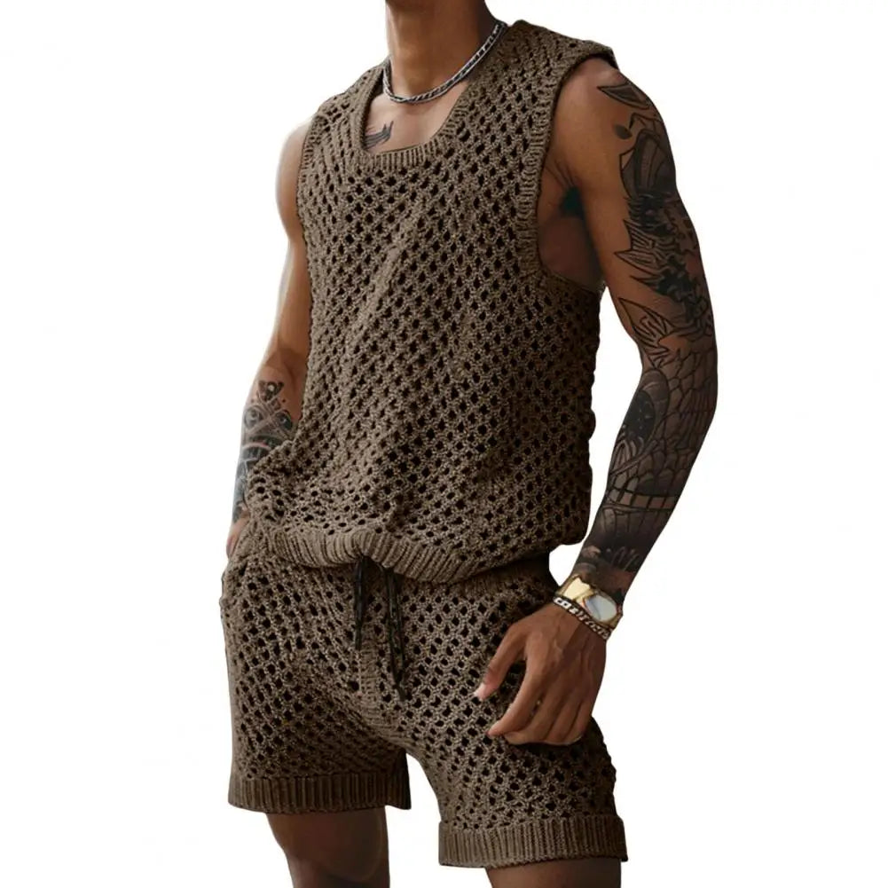 Navarita | Sleeveless Knit Vest & Shorts Set