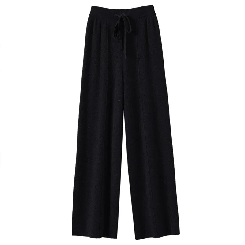 Navarita | Cashsoft Wide-Leg Knit Pants