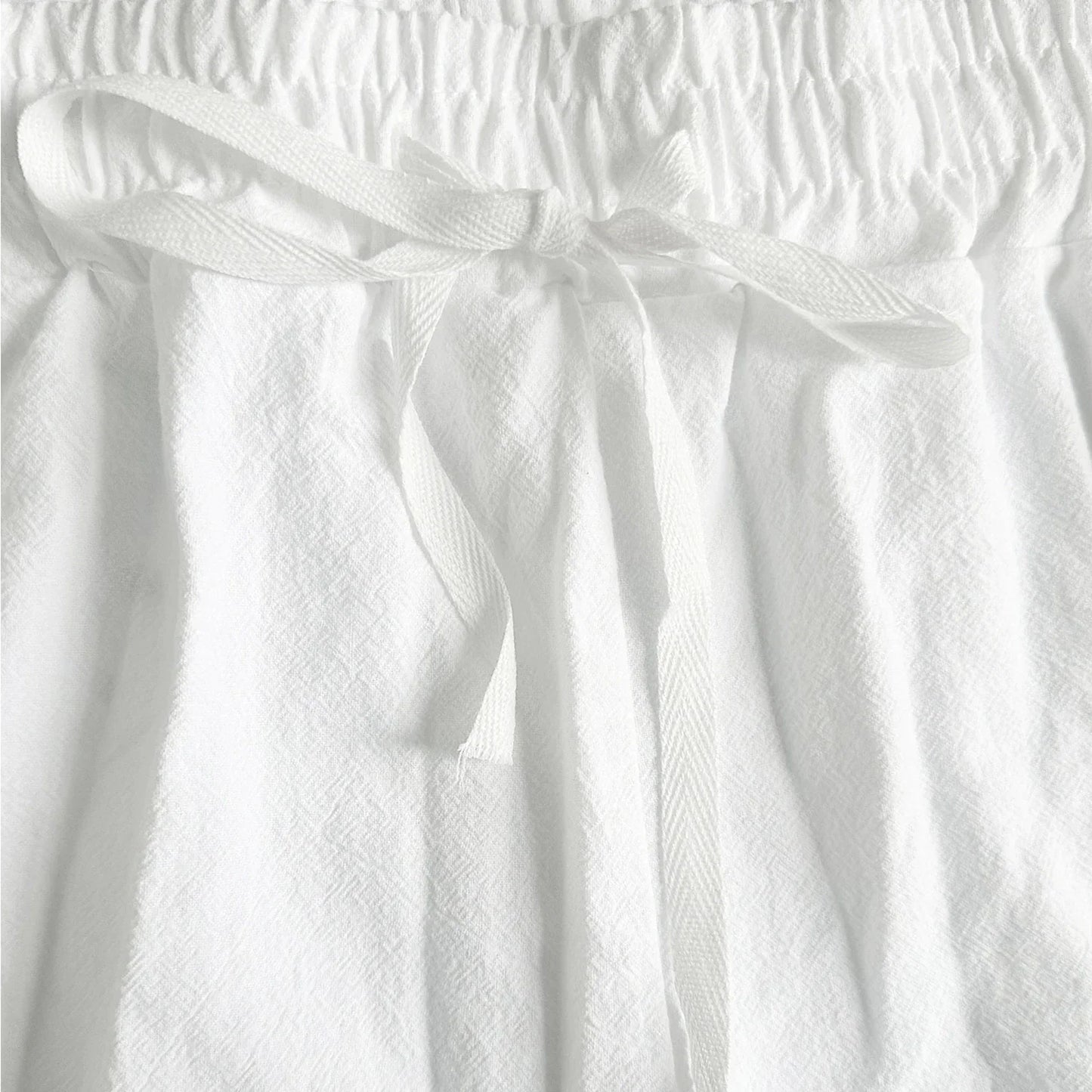 Navarita | Men's White Cotton Linen Cuban Collar Shirt