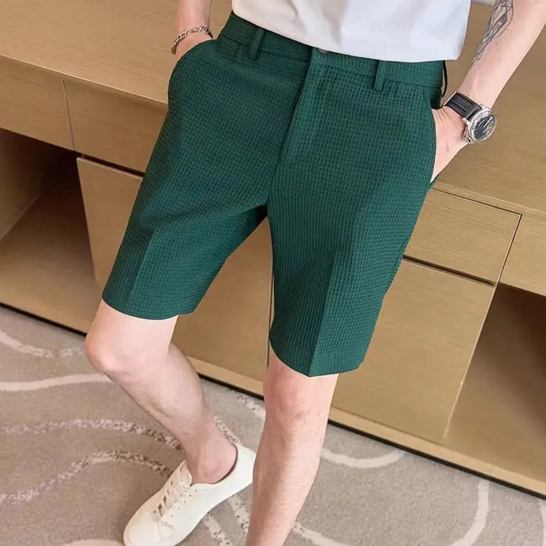 Navarita | Textured Coffee Casual Shorts