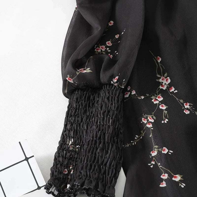 Navarita | Vintage Floral Mesh Dress
