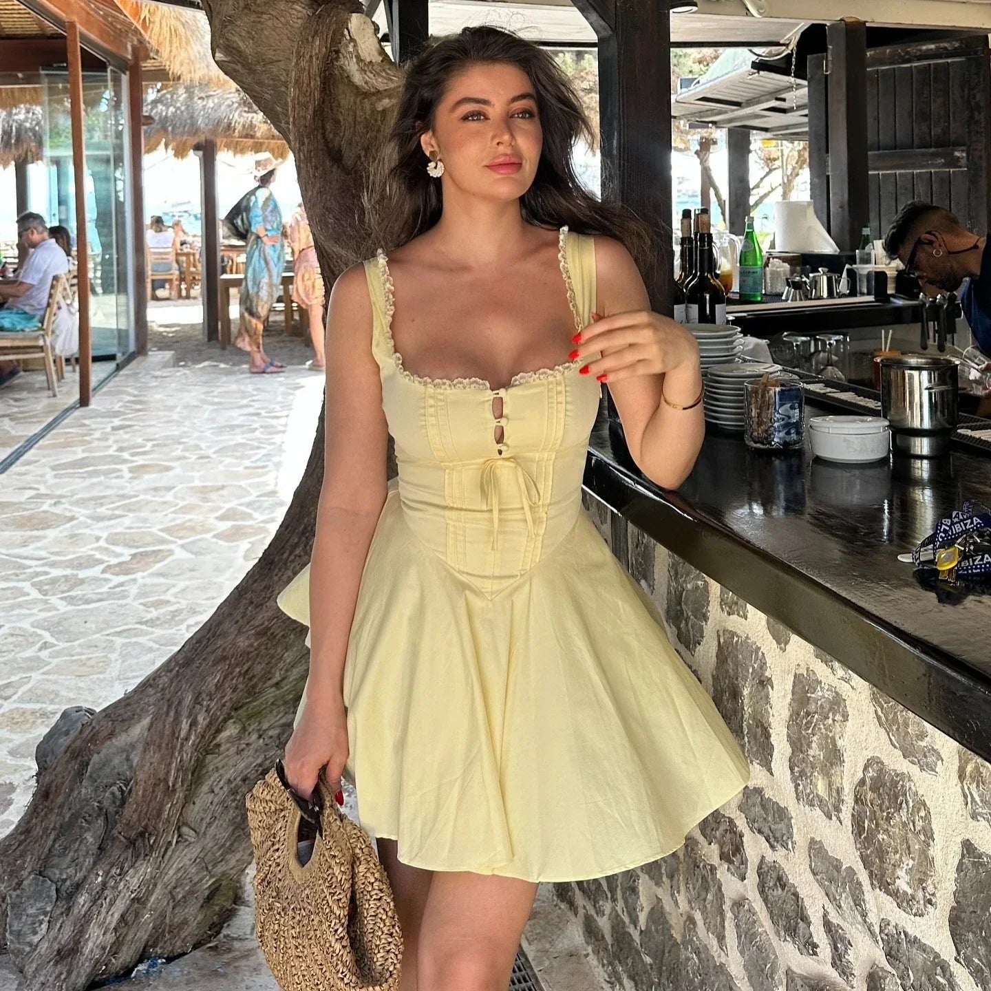 Navarita | Lace-Up Summer Glow Dress