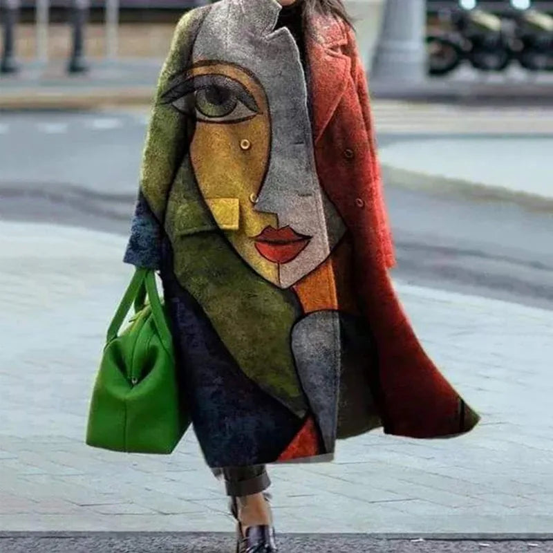Navarita | Vintage Floral Embroidered Long Coat
