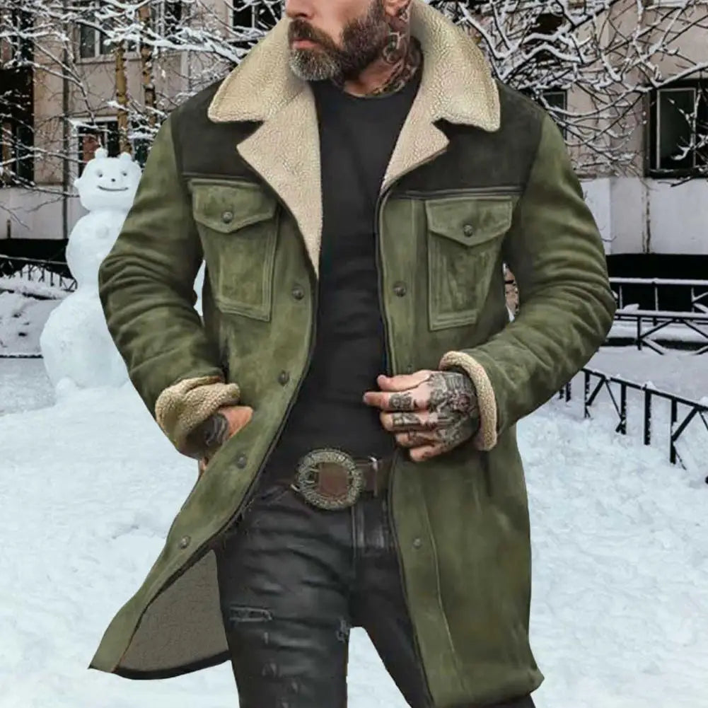 Navarita | Faux Suede Winter Jacket with Shearling Lining