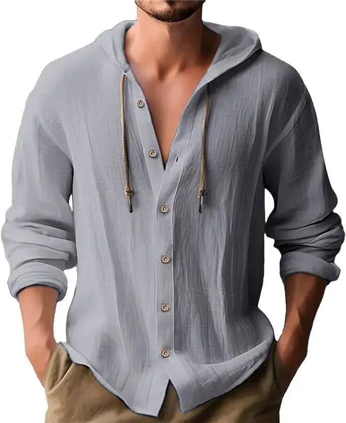 Navarita | Lightweight Hooded Cotton-Linen T-Shirt