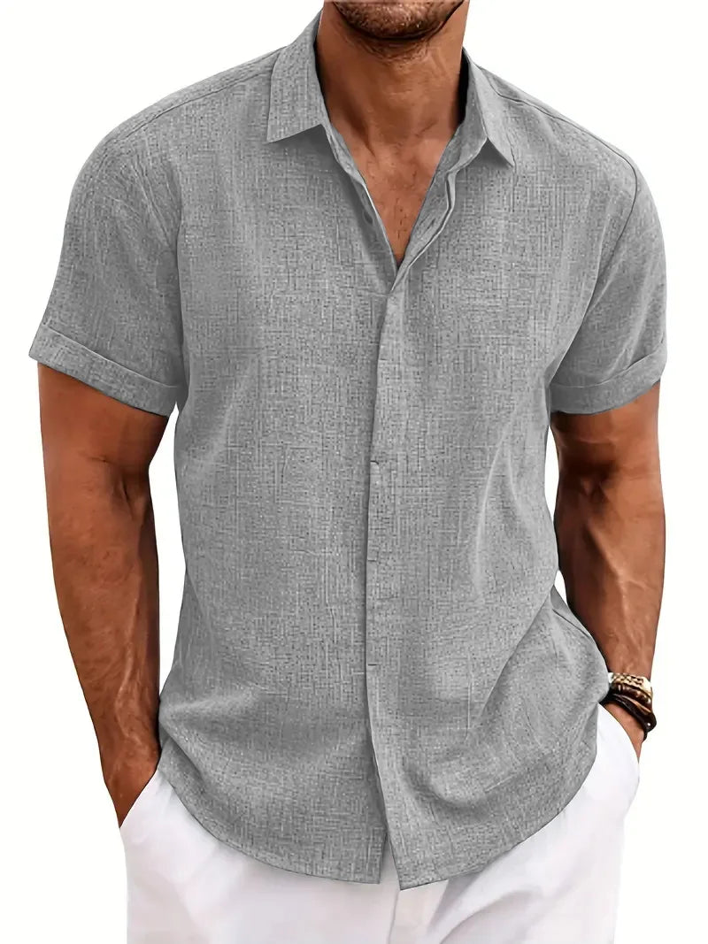 Navarita | Slim Fit Textured Summer Shirt