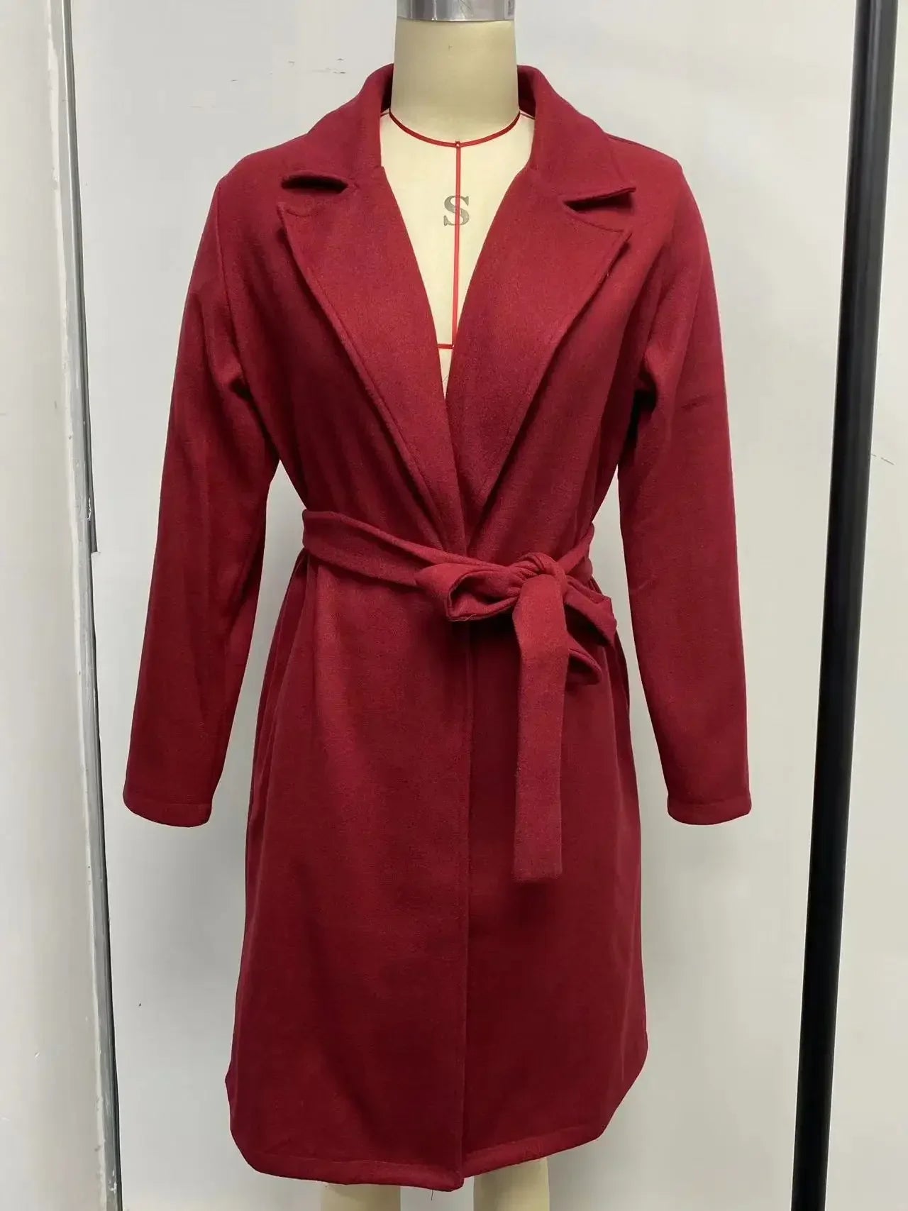 Navarita | Olivia Tie-Belt Woolen Long Coat