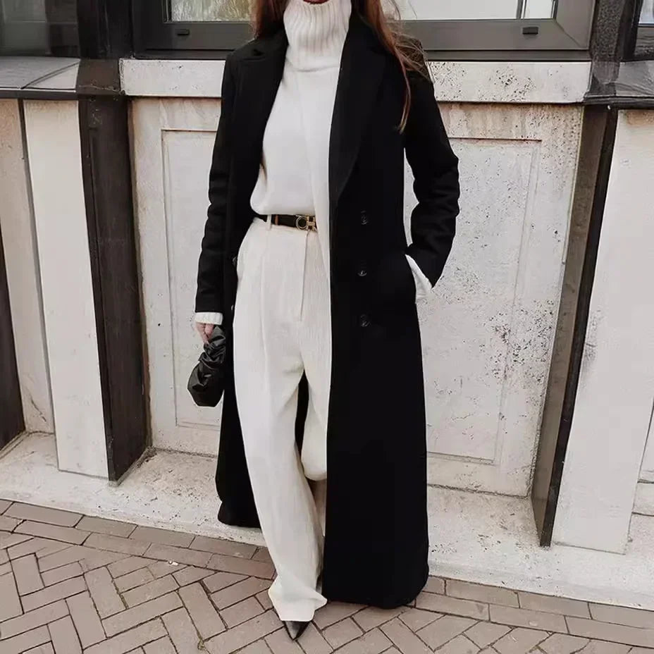 Navarita | Longline Wool-Blend Belted Trench Coat