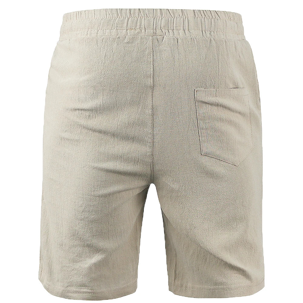 Navarita | Sky Blue Cotton-Linen Summer Shorts for Men