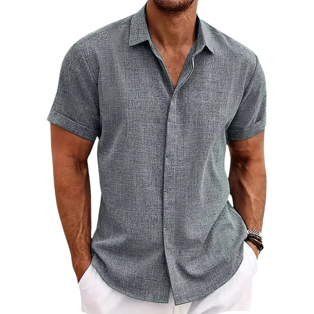 Navarita | Slim Fit Textured Summer Shirt