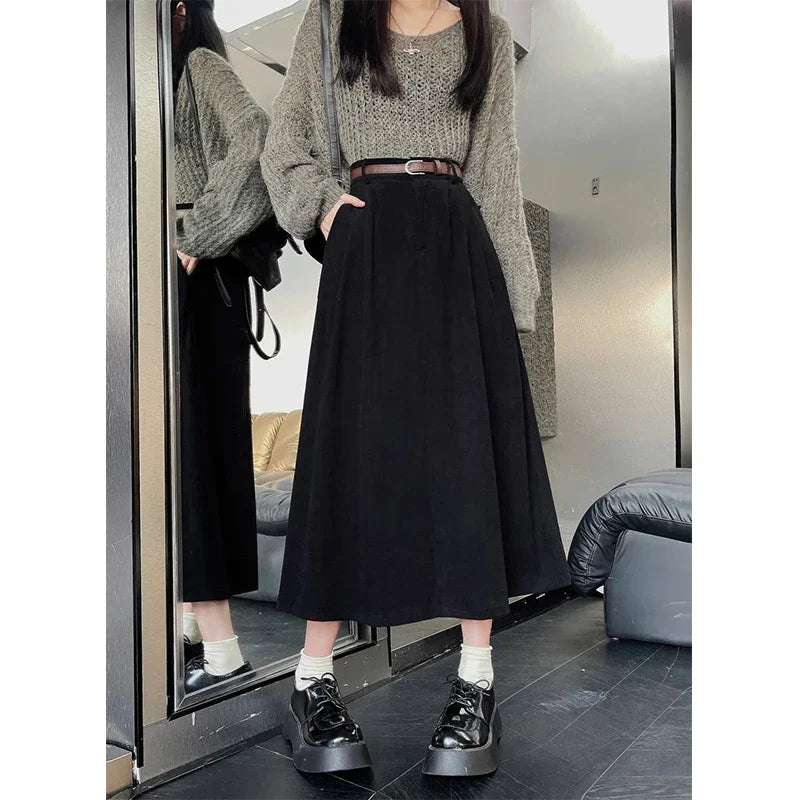 Navarita | Winter Comfort A-Line Maxi Skirt
