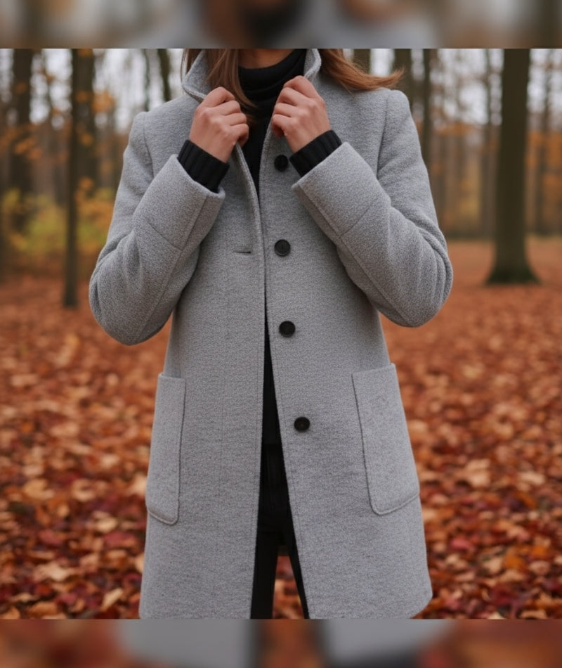 Abrigo de algodón con cuello alto – Mireya