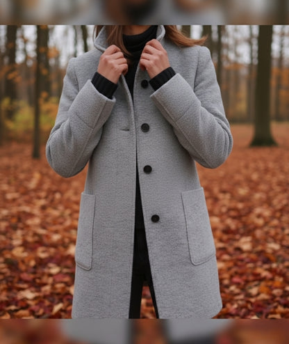 Abrigo de algodón con cuello alto – Mireya