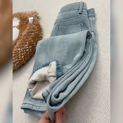 Jeans Azul Wide Leg Cintura Alta