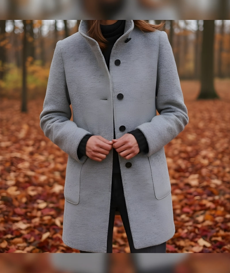 Abrigo de algodón con cuello alto – Mireya