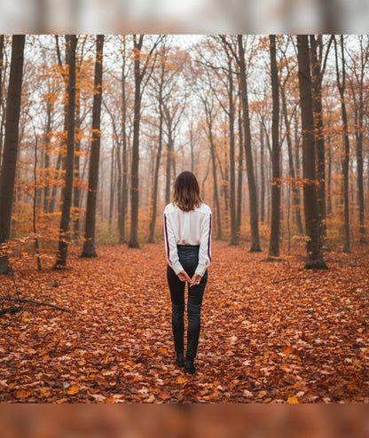 Blusa con rayas y cuello clásico – Naira