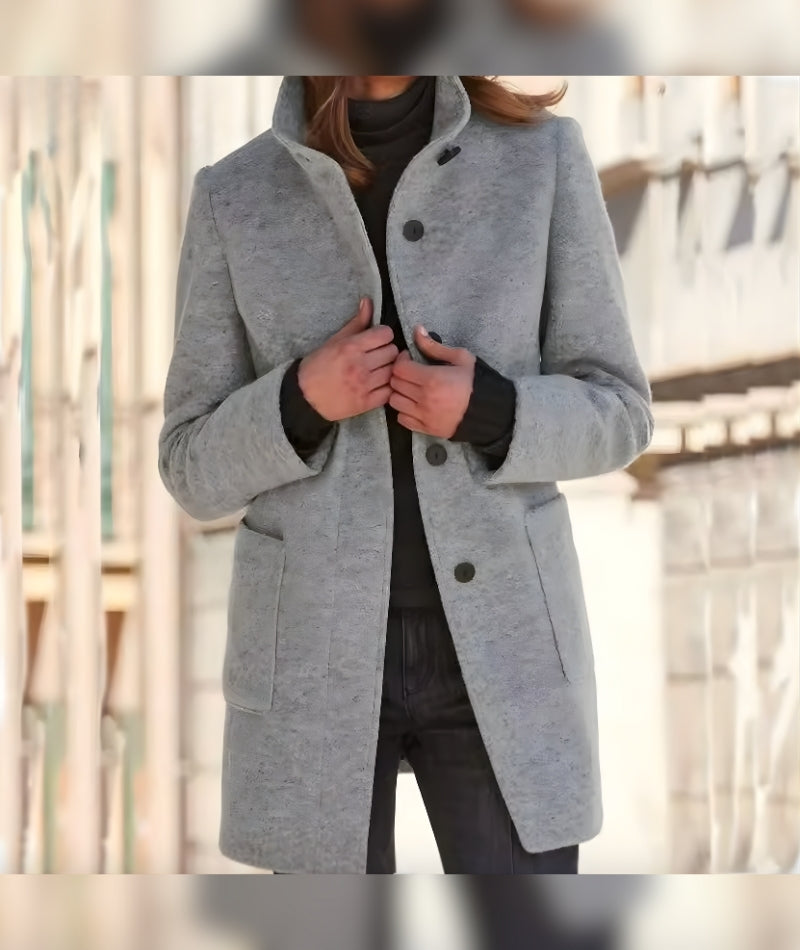 Abrigo de algodón con cuello alto – Mireya