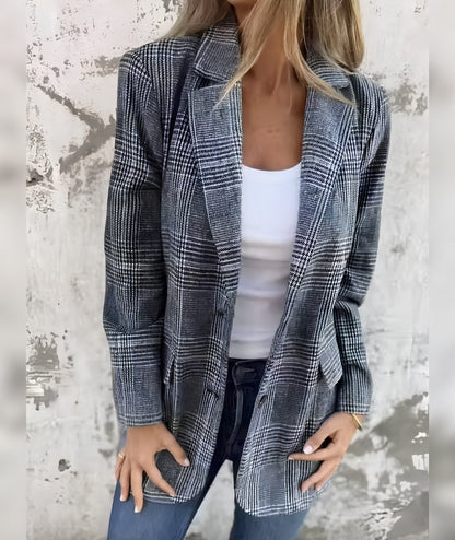 Chaqueta de cuadros elegante – Arlena
