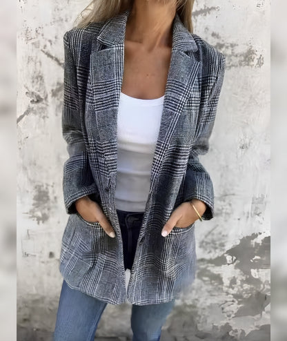 Chaqueta de cuadros elegante – Arlena