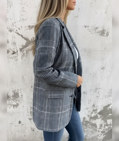 Chaqueta de cuadros elegante – Arlena
