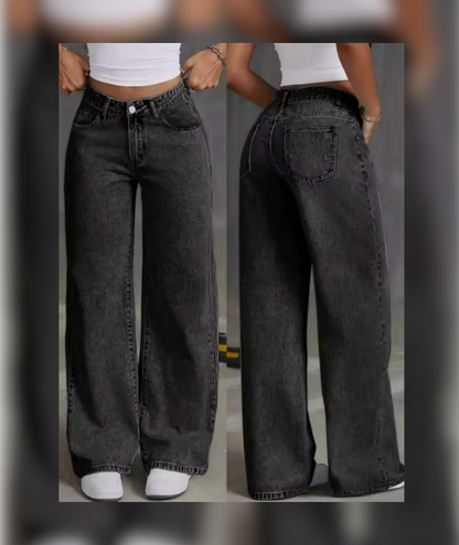 Vaqueros sueltos negros