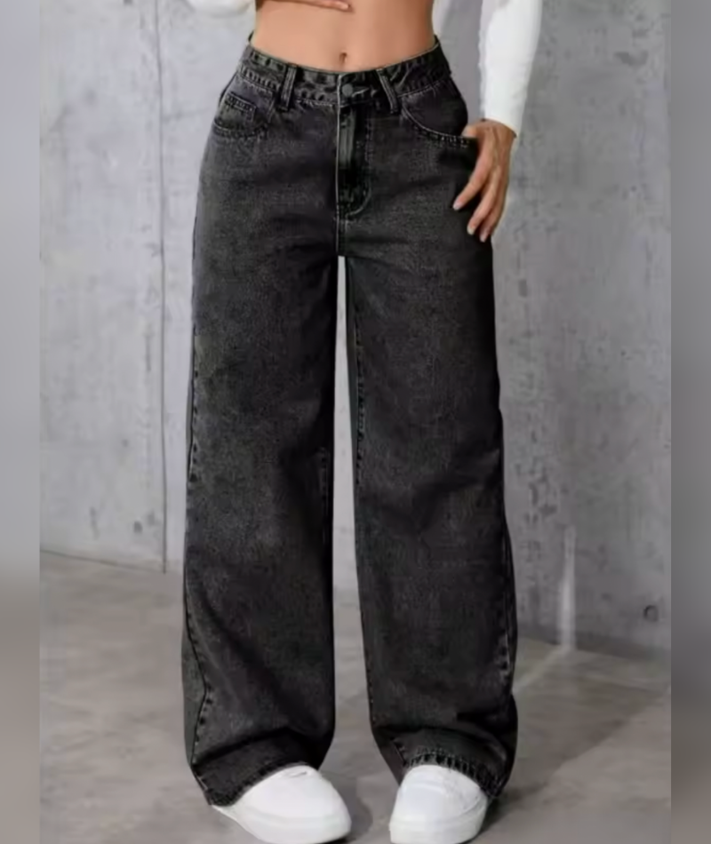 Vaqueros sueltos negros