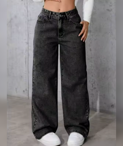 Vaqueros sueltos negros