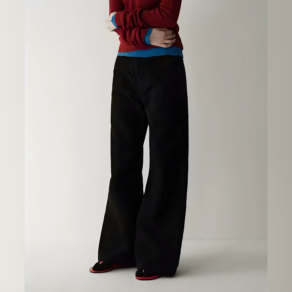 Pantalón Recto Blanco Wide Leg