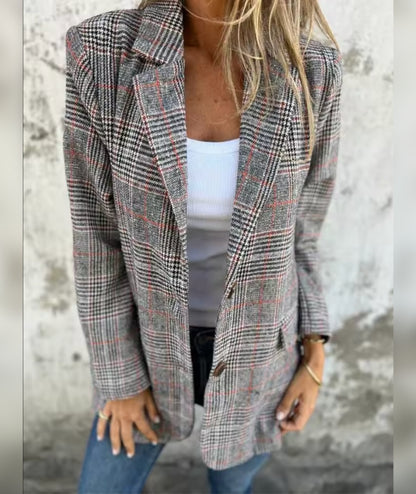 Chaqueta de cuadros elegante – Arlena