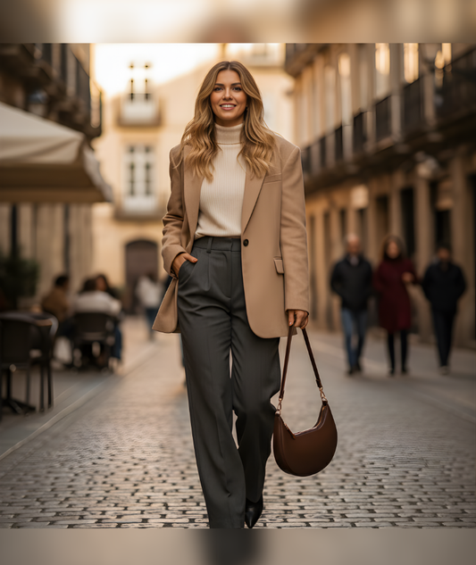 Bolso semicircular con correa – Liora