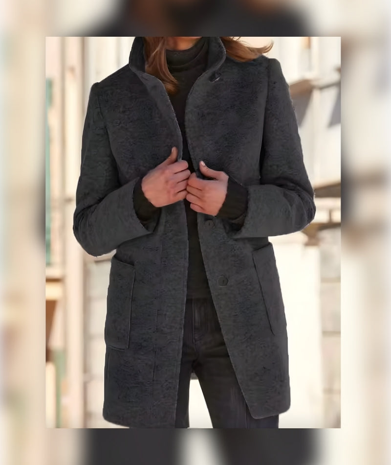 Abrigo de algodón con cuello alto – Mireya