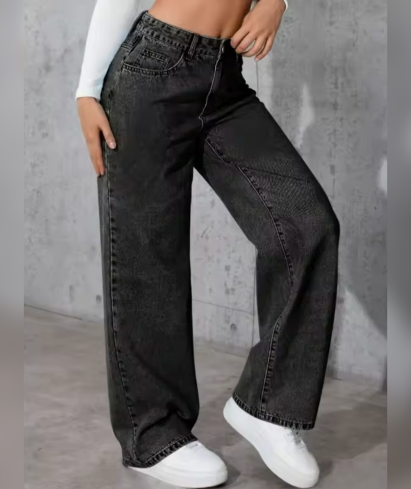 Vaqueros sueltos negros