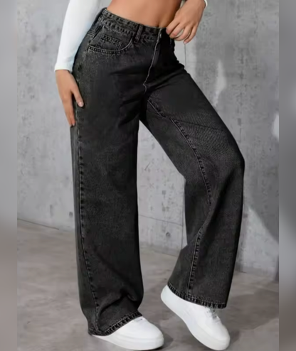 Vaqueros sueltos negros