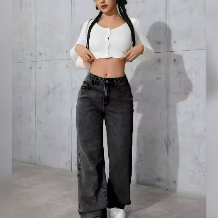 Vaqueros sueltos negros