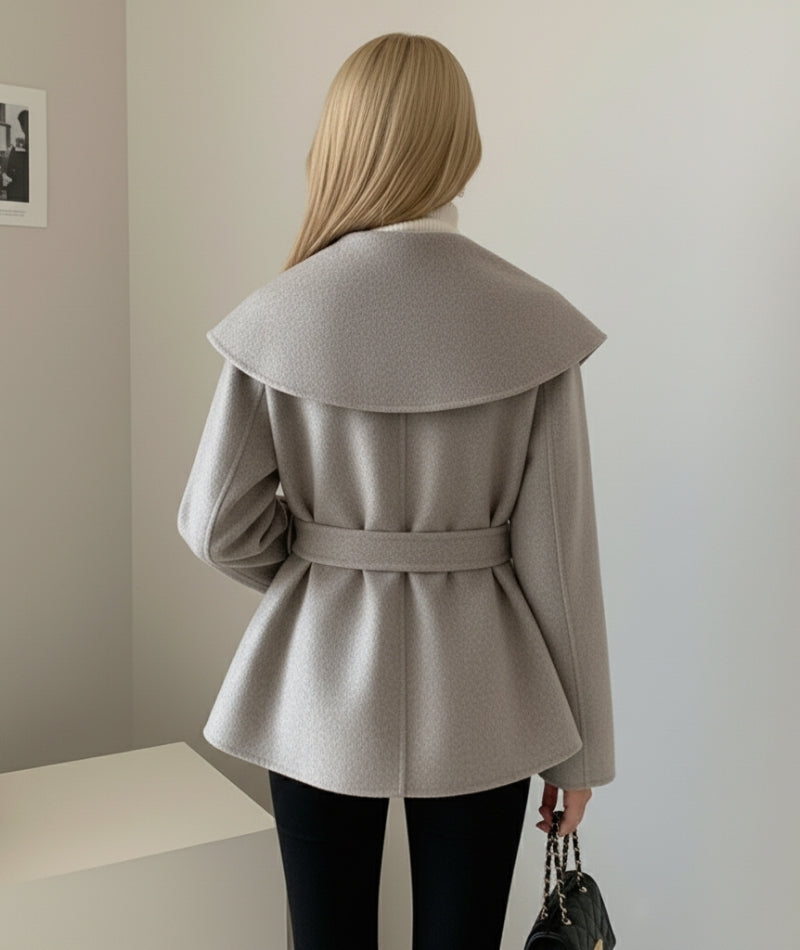 Abrigo urbano oversize de lana con cinturón – Kaelyn