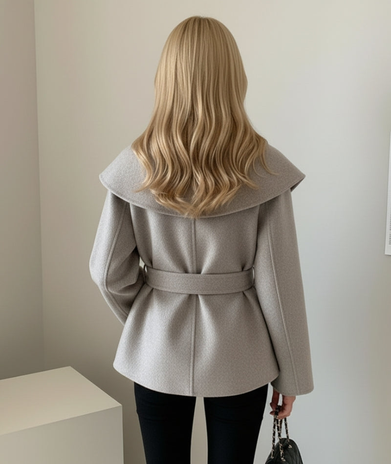 Abrigo urbano oversize de lana con cinturón – Kaelyn