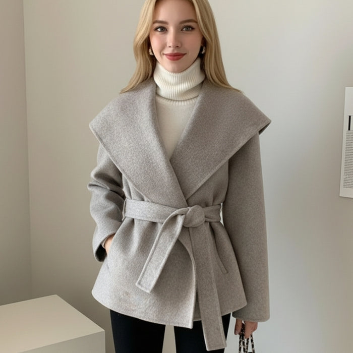 Abrigo urbano oversize de lana con cinturón – Kaelyn