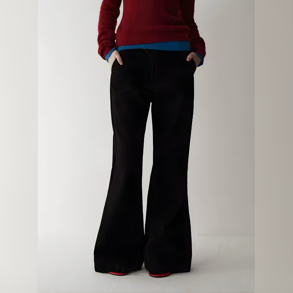 Pantalón Recto Blanco Wide Leg