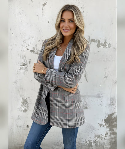 Chaqueta de cuadros elegante – Arlena