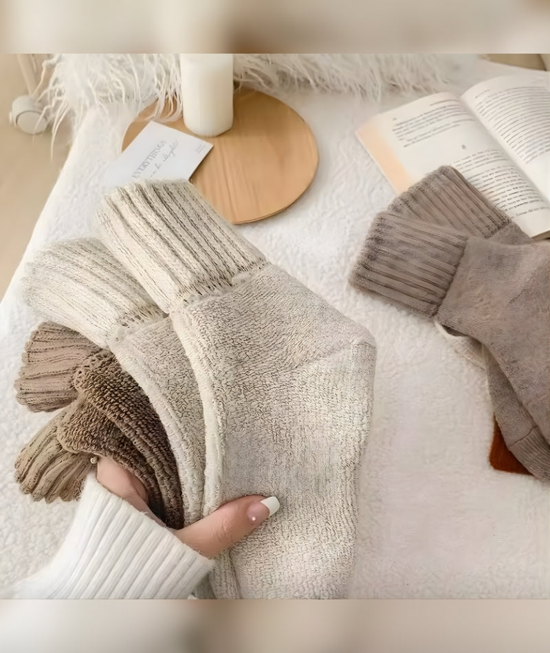 Pack de 5 calcetines térmicos de canalé – Rhea