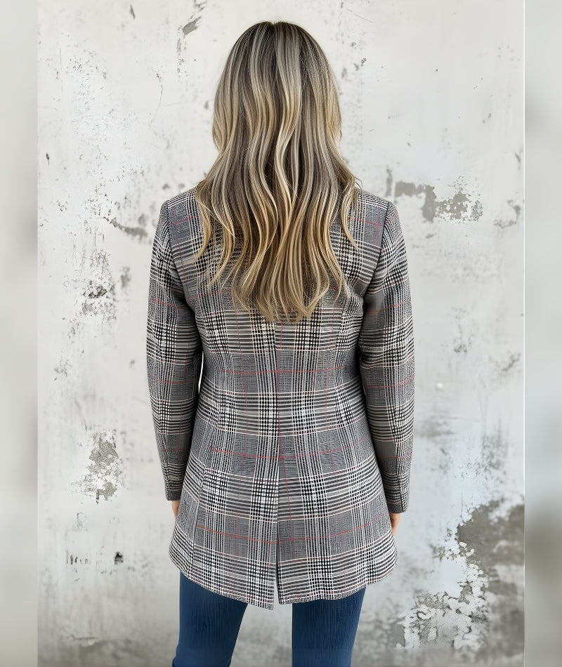Chaqueta de cuadros elegante – Arlena