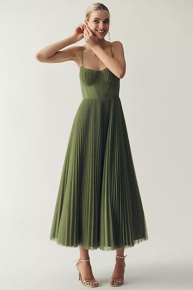 Vestido con Corset Elite Drapes Elegante