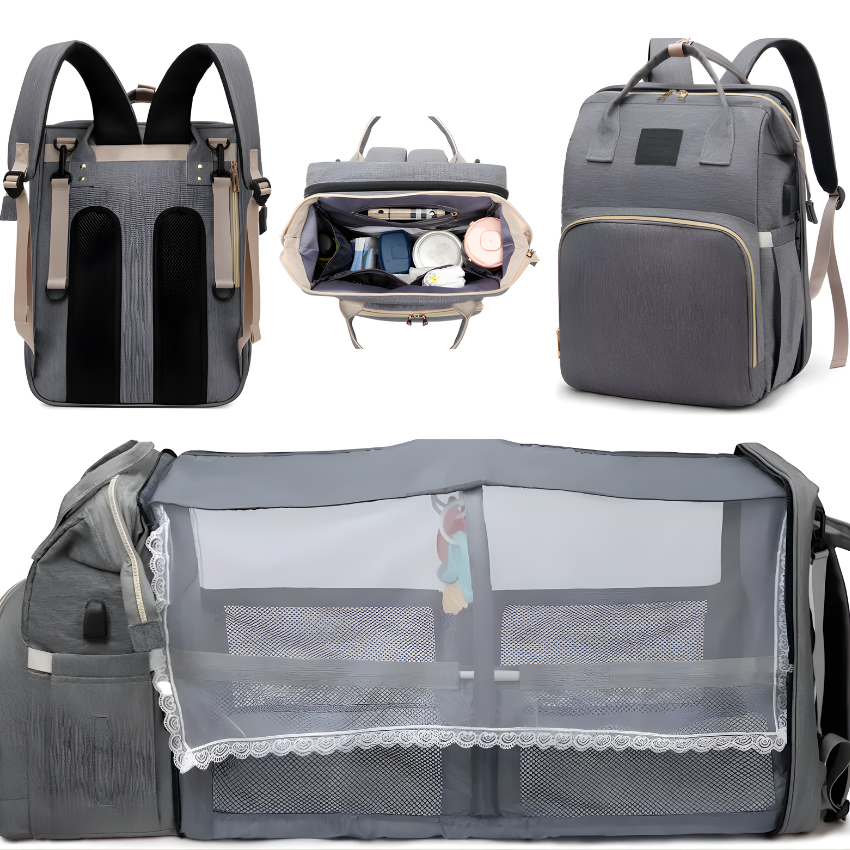 Mochila Maternal con Cuna Plegable