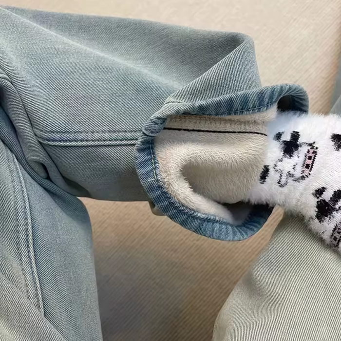 Jeans Azul Wide Leg Cintura Alta